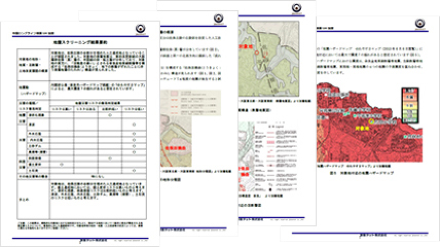 プロフェッショナルによる最新の地盤リスクを永久的に確認